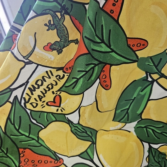 Alessandro Enriquez Lemon Print Fit and Flare Dress IT 42 NWT - Picture 8 of 14